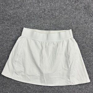 TnAction Skirt Womens Small White Tennis Skort Built-In Shorts Athletic Active